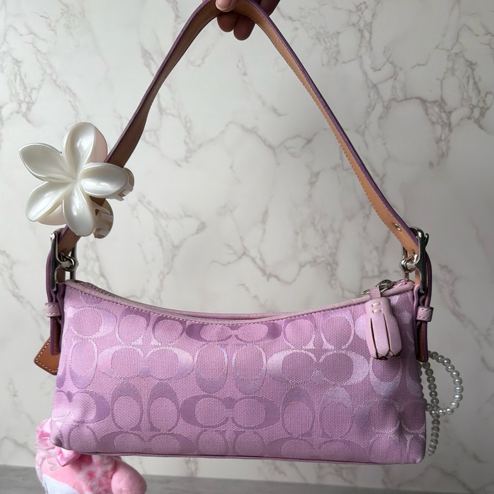Pink Coach Baguette Shoulder Bag - Picture 8 of 8